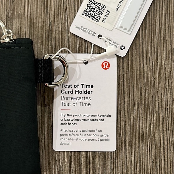 Lululemon Test of Time Card Holder NWT RAINFOREST BLACK/GREEN Unisex - Picture 2 of 6